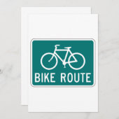 自転車ルート標識サイクリング路自転車道 招待状 (正面/裏面)