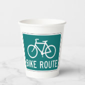 自転車ルート標識サイクリング路自転車道 紙コップ (正面)
