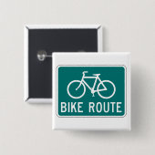 自転車ルート標識サイクリング路自転車道 缶バッジ (正面&裏面)