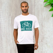 自転車ルート標識サイクリング路自転車道 Tシャツ