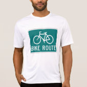 自転車ルート標識サイクリング路自転車道 Tシャツ (正面)