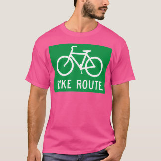 自転車ルート標識 Tシャツ