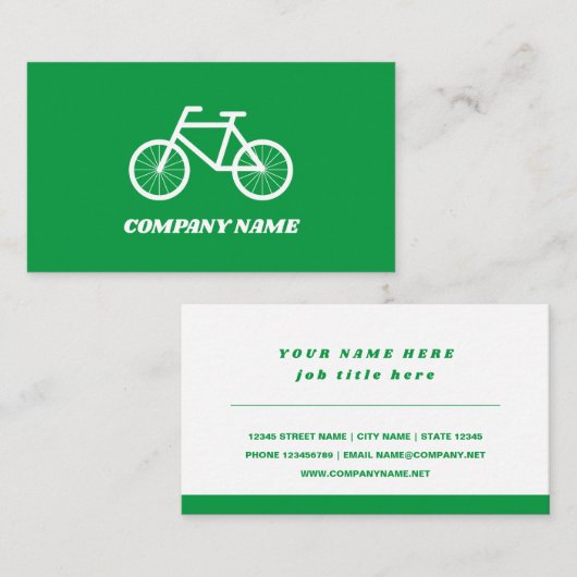 自転車レンタル自転車ロゴ名刺テンプレート 名刺 (正面/裏面)