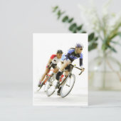 自転車レーサー – カーブに ポストカード (スタンド正面)