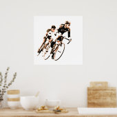 自転車レーサー – シャドウセピアトーン–2 ポスター (キッチン)