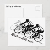 自転車レースに乗る ポストカード (正面/裏面)