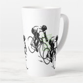 自転車レースアート カフェラテマグ (右アングル)
