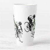 自転車レースアート カフェラテマグ (正面)