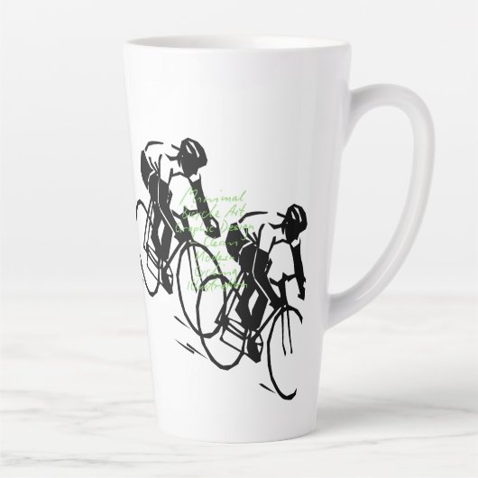 自転車レースアート カフェラテマグ (右)