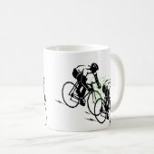 自転車レースアート コーヒーマグカップ (正面右)