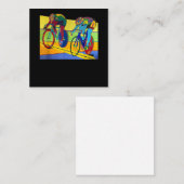 自転車レースサ イクリング好き女性スプリントフィニッシュ ノートカード (正面/裏面)