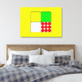 自転車レースジャージー3黄色 キャンバスプリント (インサイチュ (寝室))