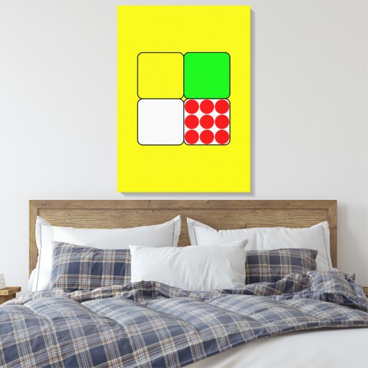 自転車レースジャージー3黄色 キャンバスプリント (インサイチュ (寝室))