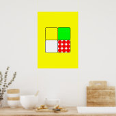 自転車レースジャージー3黄色 ポスター (キッチン)