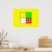 自転車レースジャージー3黄色 ポスター (キッチン)