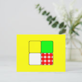 自転車レースジャージー3黄色 ポストカード (スタンド正面)