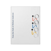 自転車レースロゴパーソナライズされた ノートパッド (回転)