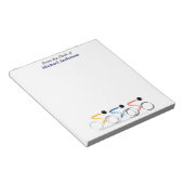 自転車レースロゴパーソナライズされた ノートパッド (アングル)