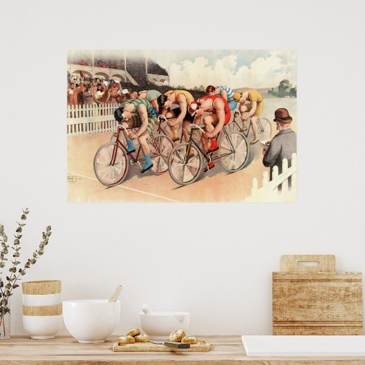 自転車レース1895クロマトグラフ ポスター (キッチン)