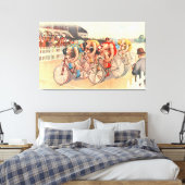 自転車レース1895 キャンバスプリント (インサイチュ (寝室))