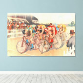 自転車レース1895 キャンバスプリント (インサイチュ (ウッドフロア))