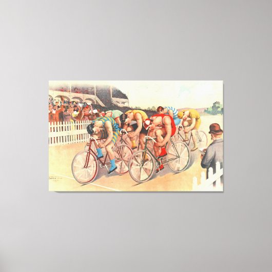 自転車レース1895 キャンバスプリント (正面)