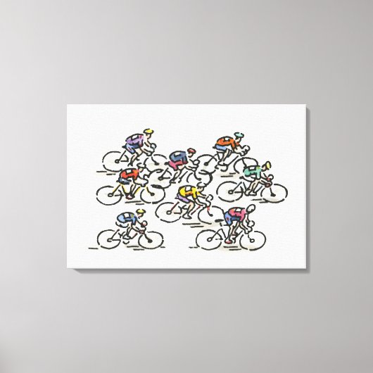 自転車レース キャンバスプリント (正面)