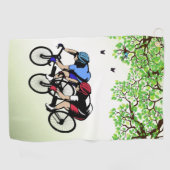 自転車レース ゴルフタオル (横)