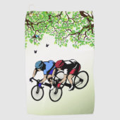 自転車レース ゴルフタオル (正面)