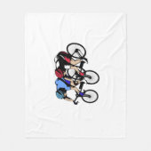 自転車レース フリースブランケット (正面)