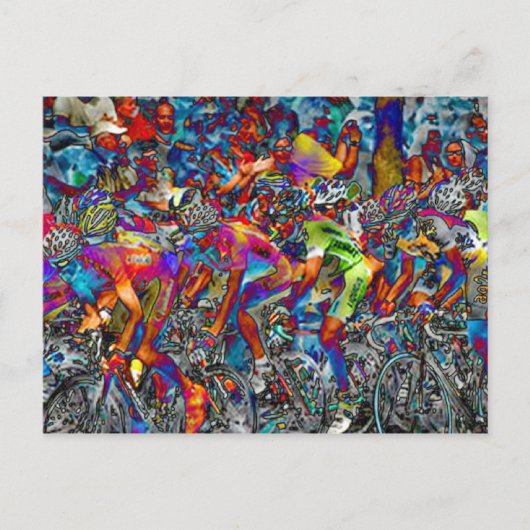 自転車レース ポストカード (正面)