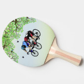 自転車レース 卓球ラケット (横)