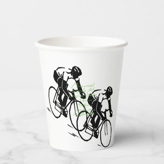 自転車レース 紙コップ (正面)