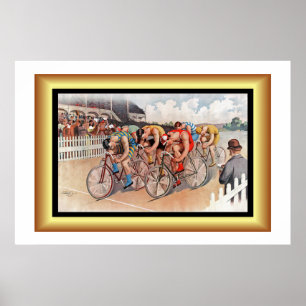 自転車レースAペロトンシックスサイクリストParis 1895 ポスター