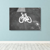 自転車レーン キャンバスプリント (インサイチュ (ウッドフロア))