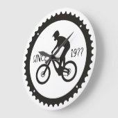 自転車ロゴ ラージ壁時計 (傾斜)