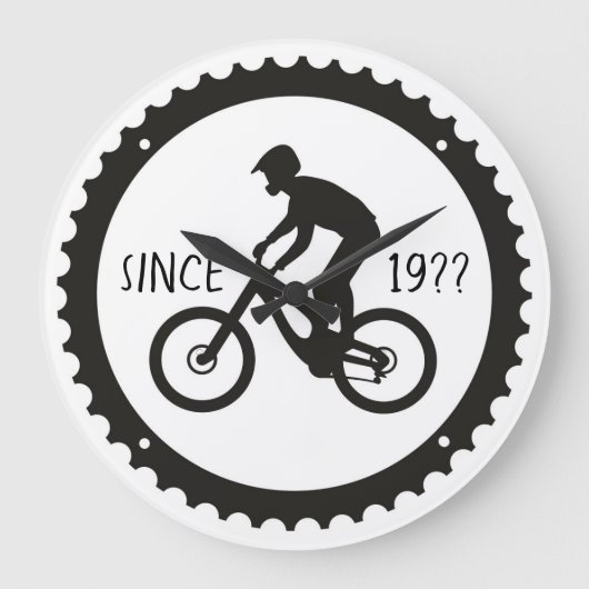 自転車ロゴ ラージ壁時計 (正面)