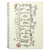 自転車ロンドのまわりにン詳細イラストレーション ノートブック (正面)