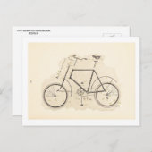 自転車ヴィンテージの分解回路図ビュー ポストカード (正面/裏面)