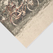自転車ヴィンテージアンティークオールドレッドベージュ素朴 薄葉紙 (詳細)