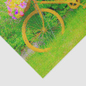 自転車ヴィンテージカントリーイエローグリーン素朴 薄葉紙 (詳細)