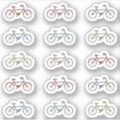 自転車乗りのためのサイクリング運動トラッカー＆プランナー シール (正面)