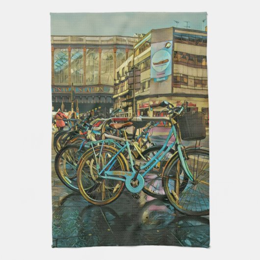 自転車乗りパパ キッチンタオル (縦)