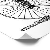 自転車乗り嫌いユーモアポスター ポスター (角)