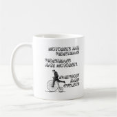 自転車乗り嫌い面白いマグカップ コーヒーマグカップ (左)