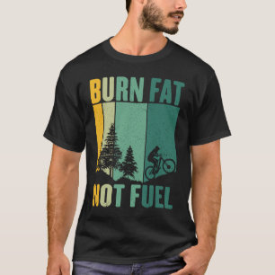 自転車乗り環境保護燃救料 Tシャツ