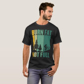 自転車乗り環境保護燃救料 Tシャツ (正面フル)