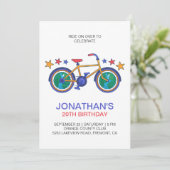 自転車乗り用ハッピーバースデーカスタマイズ 招待状 (スタンド正面)