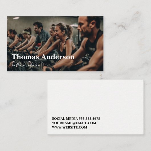 自転車乗り | フィットネスインストラクター | ジム 名刺 (正面/裏面)