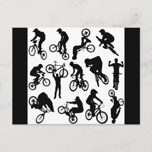 自転車乗り ポストカード (正面)